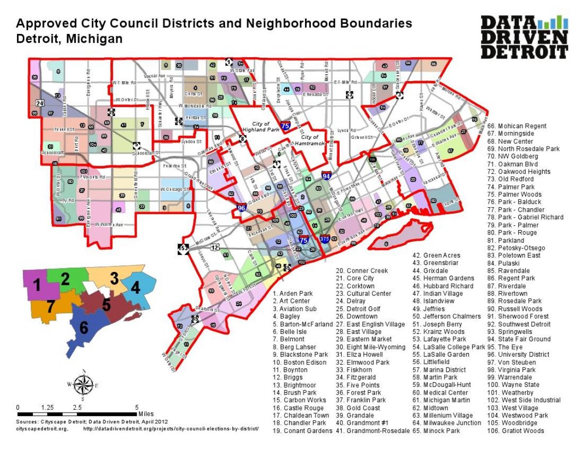 district Detroit map