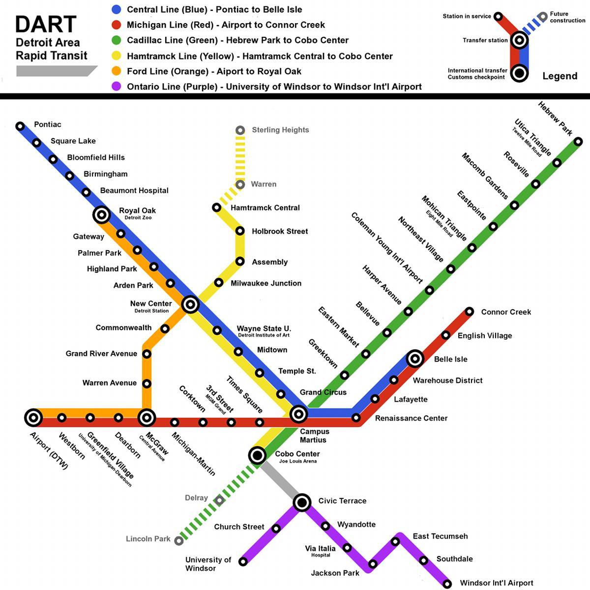 Metro Detroit map