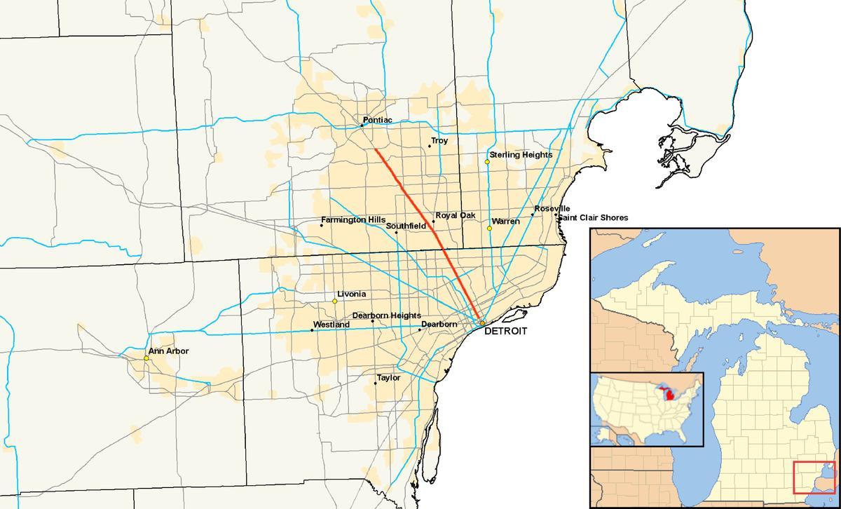 Detroit municipalities map