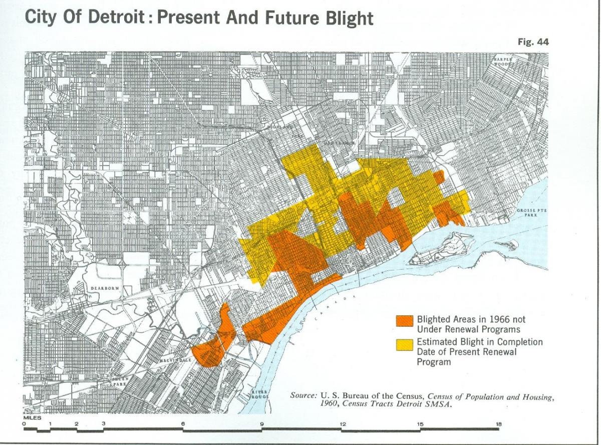 map of Detroit blight