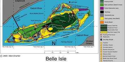 Map of Belle Isle Detroit