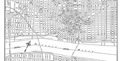 Detroit City street map