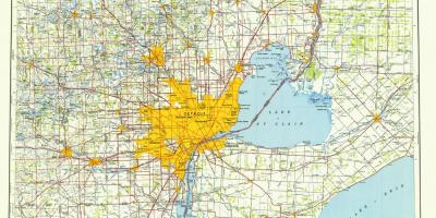 Detroit USA map