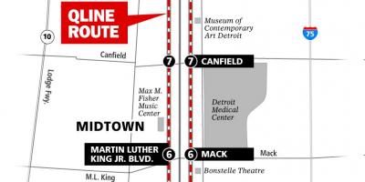 Detroit tram map