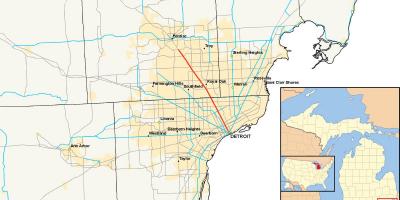 Detroit municipalities map